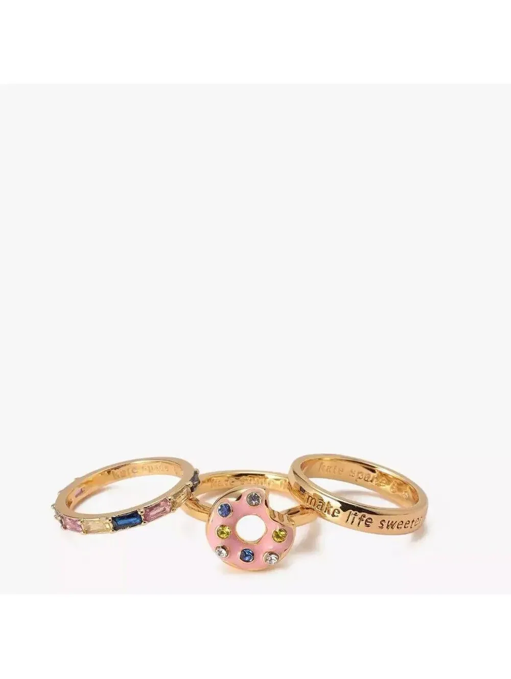 Kate Spade Coffee Break Donut Stackable Ring Set